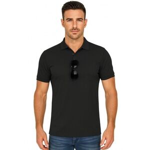 Zity Men's‎ Black Polo Shirt Size XXL – Sweat-Wicking Short Sleeve